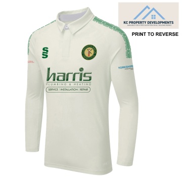 HOUGHTON MAIN CC DUAL LONG SLEEVE CRICKET SHIRT (WOMENS)-Ivory
