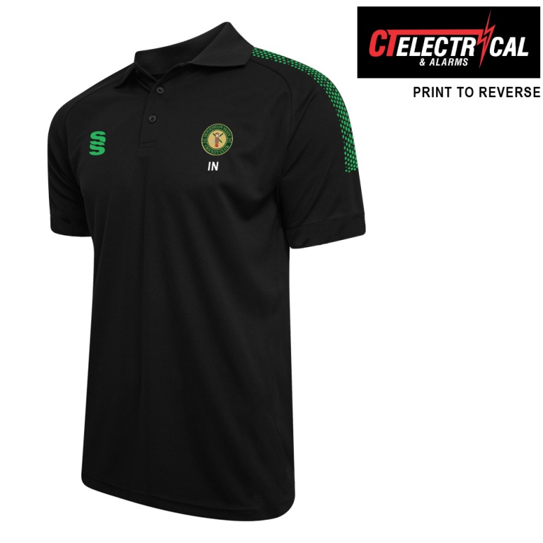 Houghton Main CC - Dual Solid Colour Polo - Black