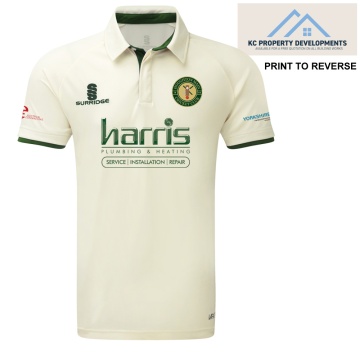 Ergo Cricket Shirt - Short Sleeve : Green Trim